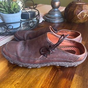 Born Brown Leather Casual Slip-On Loafers